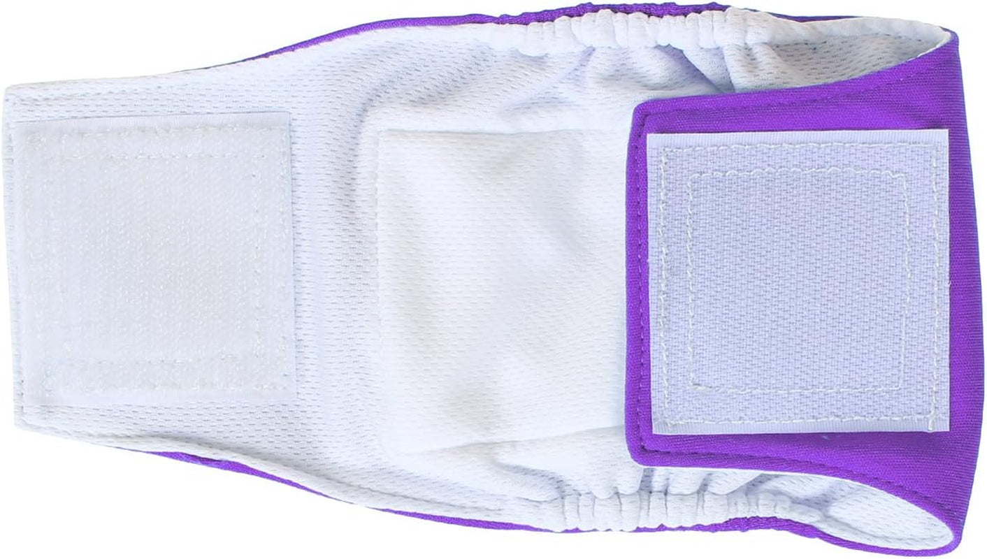 Male Dog Belly Bands Washable 4-Pack, Reusable Dog Diapers Wraps for Incontinence & Marking (XS,7"-9" Waist)