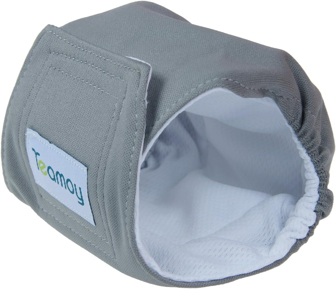 Male Dog Belly Bands Washable 4-Pack, Reusable Dog Diapers Wraps for Incontinence & Marking (XS,7"-9" Waist)