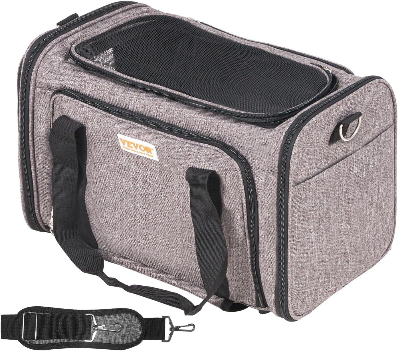 Airline Approved Pet Carrier with Wheels, Expandable Rolling Cat Dog Carrier for Medium Dogs and Cats under 25LBS, Pet Travel Carrier on Wheels with Upgraded Wheels and Telescopic Handle
