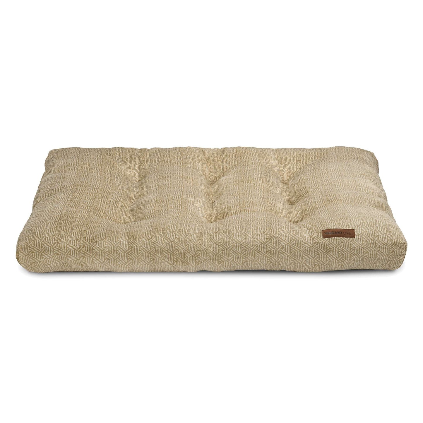 Bed for Dogs, Tufted Plush, Machine Washable, Tan, Extra Large, 38" X 48"