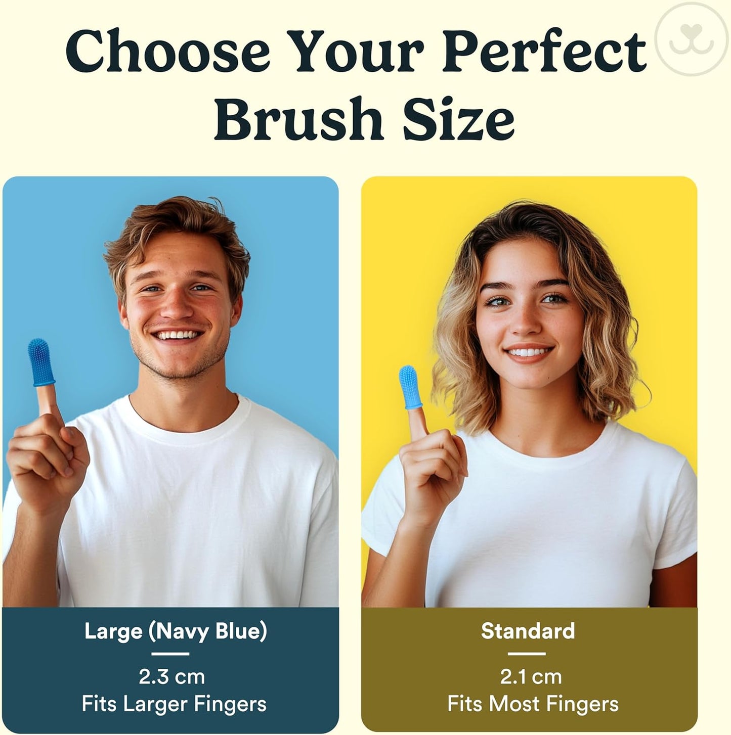 Dog Toothbrush, 360º Dog Tooth Brushing Kit, Cat Toothbrush, Dog Teeth Cleaning, Dog Finger Toothbrush, Dog Tooth Brush for Small & Large Pets, Dog Toothpaste Not Included, 4-Pack Blue