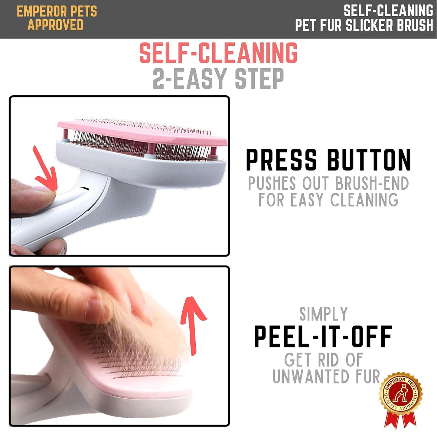 Ultimate Shedding Solution: Professional Pink Dog Brush for Long-Haired Breeds - Effortlessly Removes Tangles and Undercoat Hair