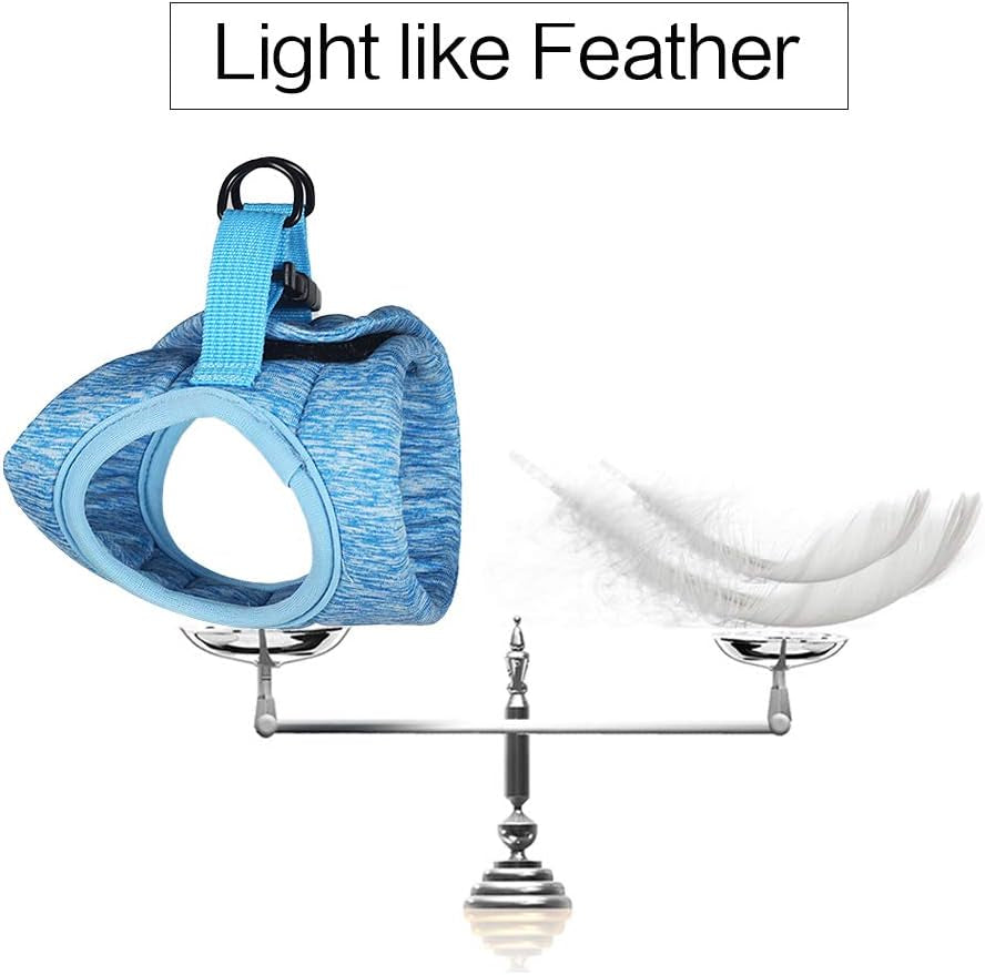 Escape-Proof Cat Harness and Leash Set - Comfortable, Breathable Soft Jacket for Outdoor Adventures (Blue, Large - Chest: 13-15 inches)