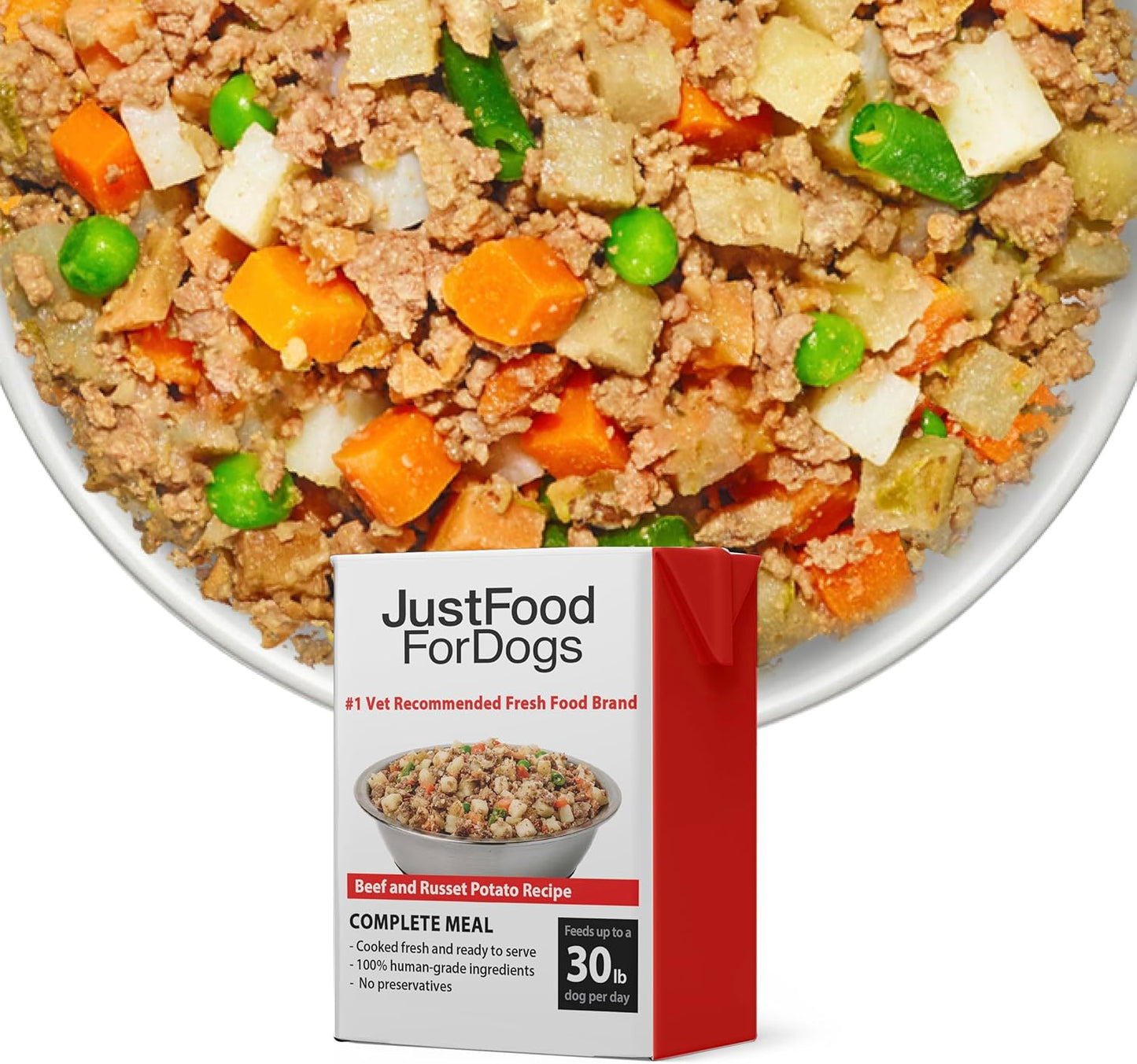 Pantry Fresh Beef & Russet Potato Wet Dog Food - Gourmet Human-Grade Complete Meal or Topper - (12.5 oz, Pack of 6)