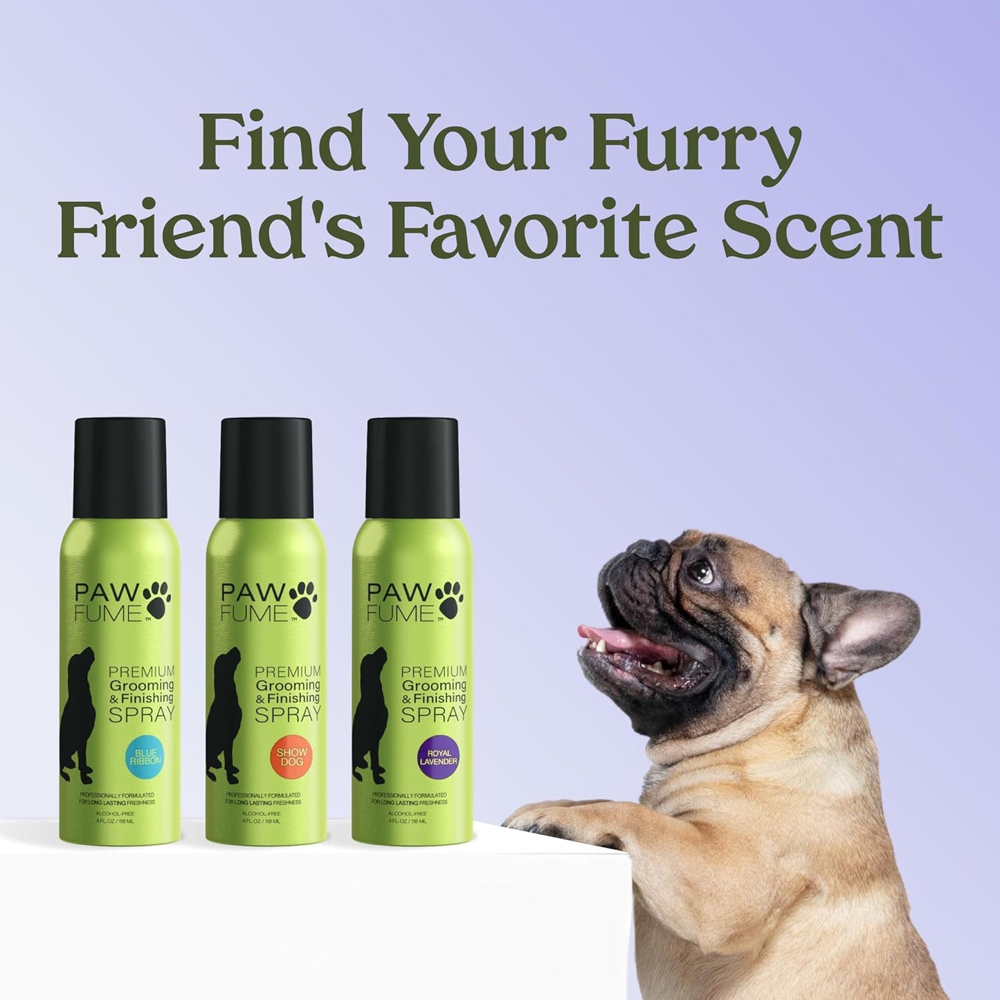 PAWFUME Royal Lavender Dog Detangler Spray - Hypoallergenic & Alcohol-Free for Luxurious Coat Care and Easy Grooming
