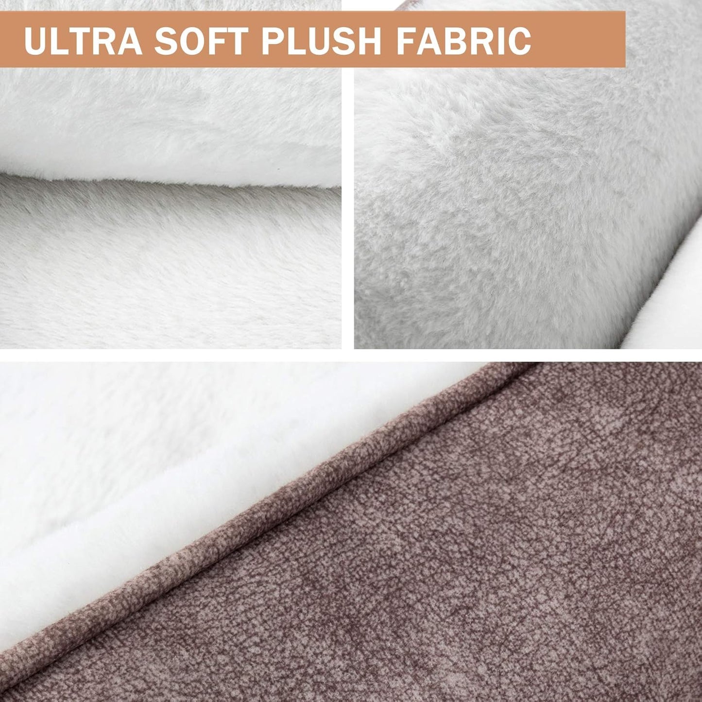 Cozy and Durable 30" Rectangle Washable Dog Bed for Medium to Large Dogs - Stylish Brown Design
