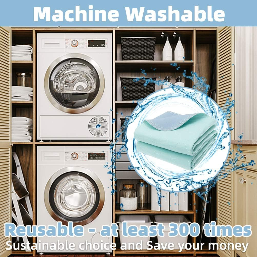 Washable Pee Pads for Dogs - Waterproof Dog Mat Non-Slip Puppy Potty Training Pads, Reusable Whelping Pads for Dog Crate Playpen