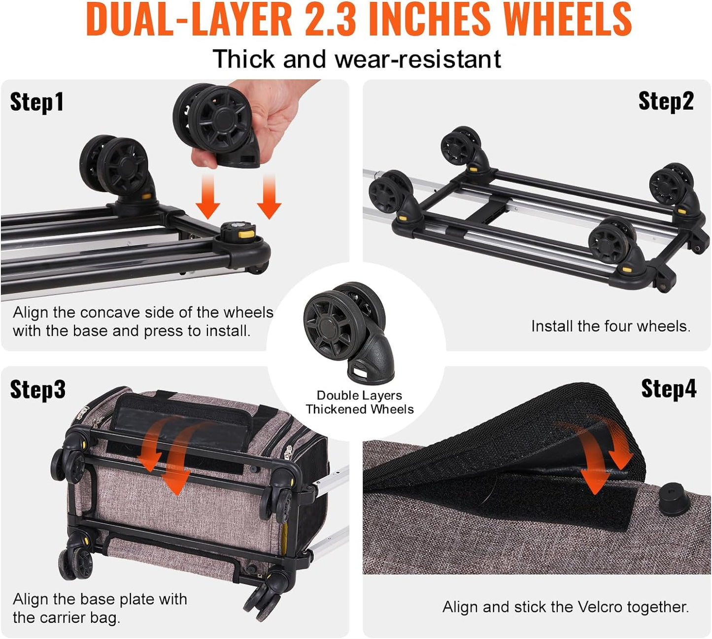 Airline Approved Pet Carrier with Wheels, Expandable Rolling Cat Dog Carrier for Medium Dogs and Cats under 25LBS, Pet Travel Carrier on Wheels with Upgraded Wheels and Telescopic Handle