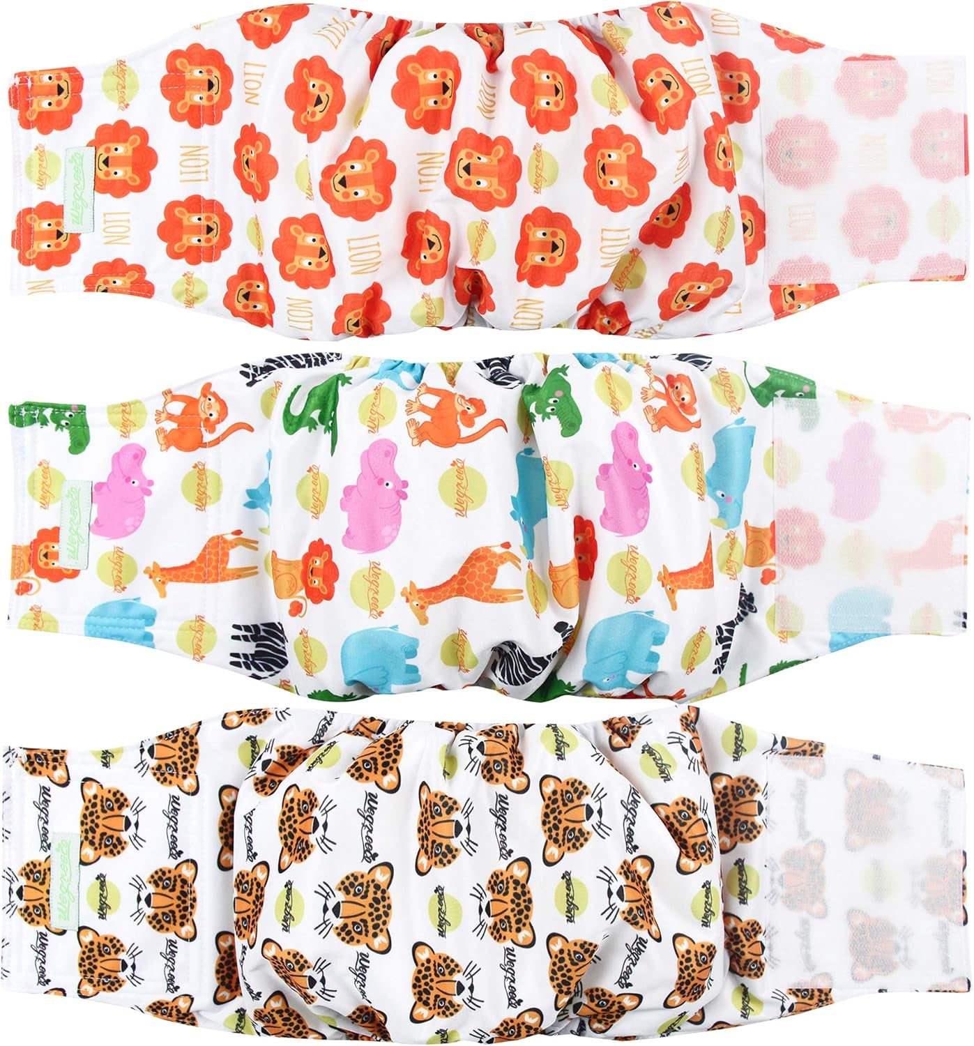 Washable Male Dog Belly Band (Stylish Pattern)- Pack of 3 - Washable Male Dog Belly Wrap, Dog Diapers Male (M, Magic)
