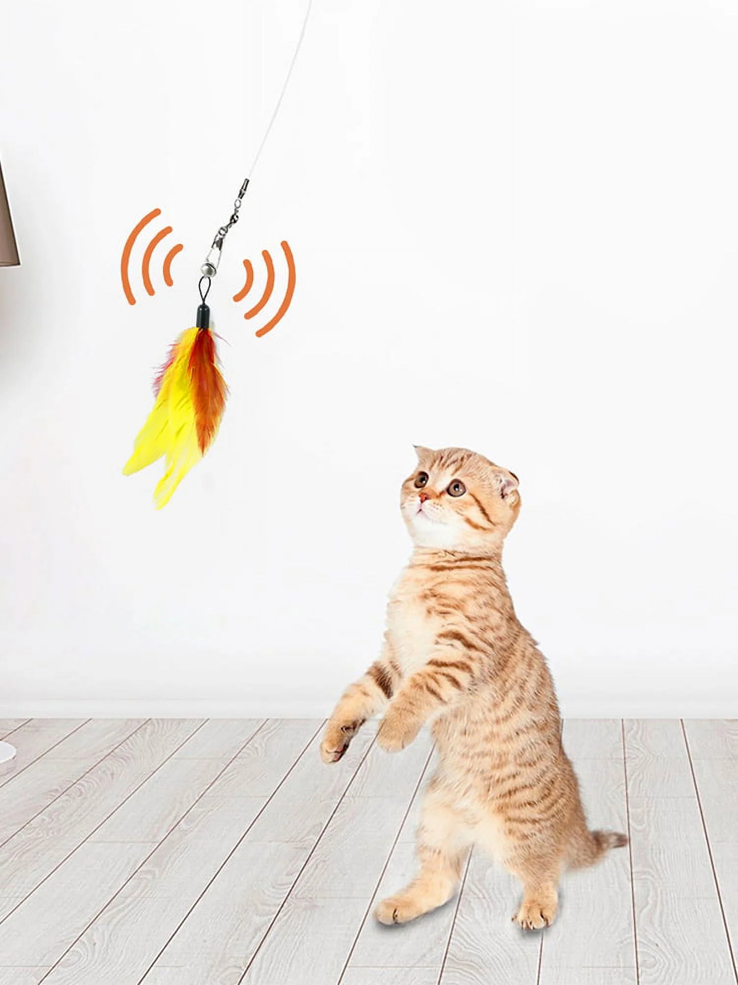 10 Pcs Cat Toys Set Cat Wand Toys Interactive Cat Feather Wand 39Inch Retractable Cat Wand Toy with Cat Feather Toys Telescopic Cat Fishing Pole Toy Cat Teaser Toy for Cats Play Exercise