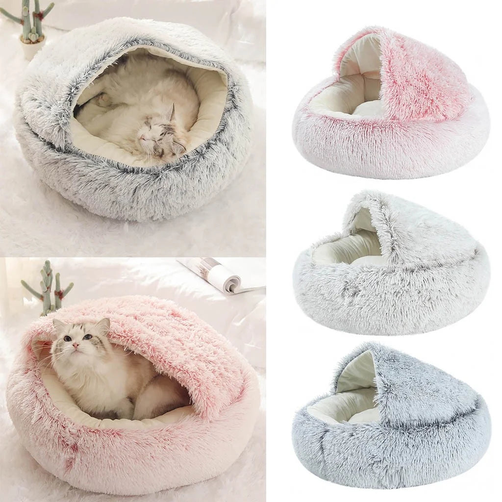 Small Dog Bed for Small Dogs Washable - round Cat Beds for Indoor Cats, round Winter Warm Pet Bed for Puppy and Kitten with Slip-Resistant Bottom, 15Inches