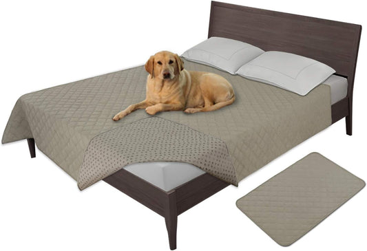 Premium Waterproof Dog Bed Cover - Non-Slip Pet Blanket for Furniture Protection, Washable Couch Cover, Replacement Sofa Cover (52" x 82", Beige)