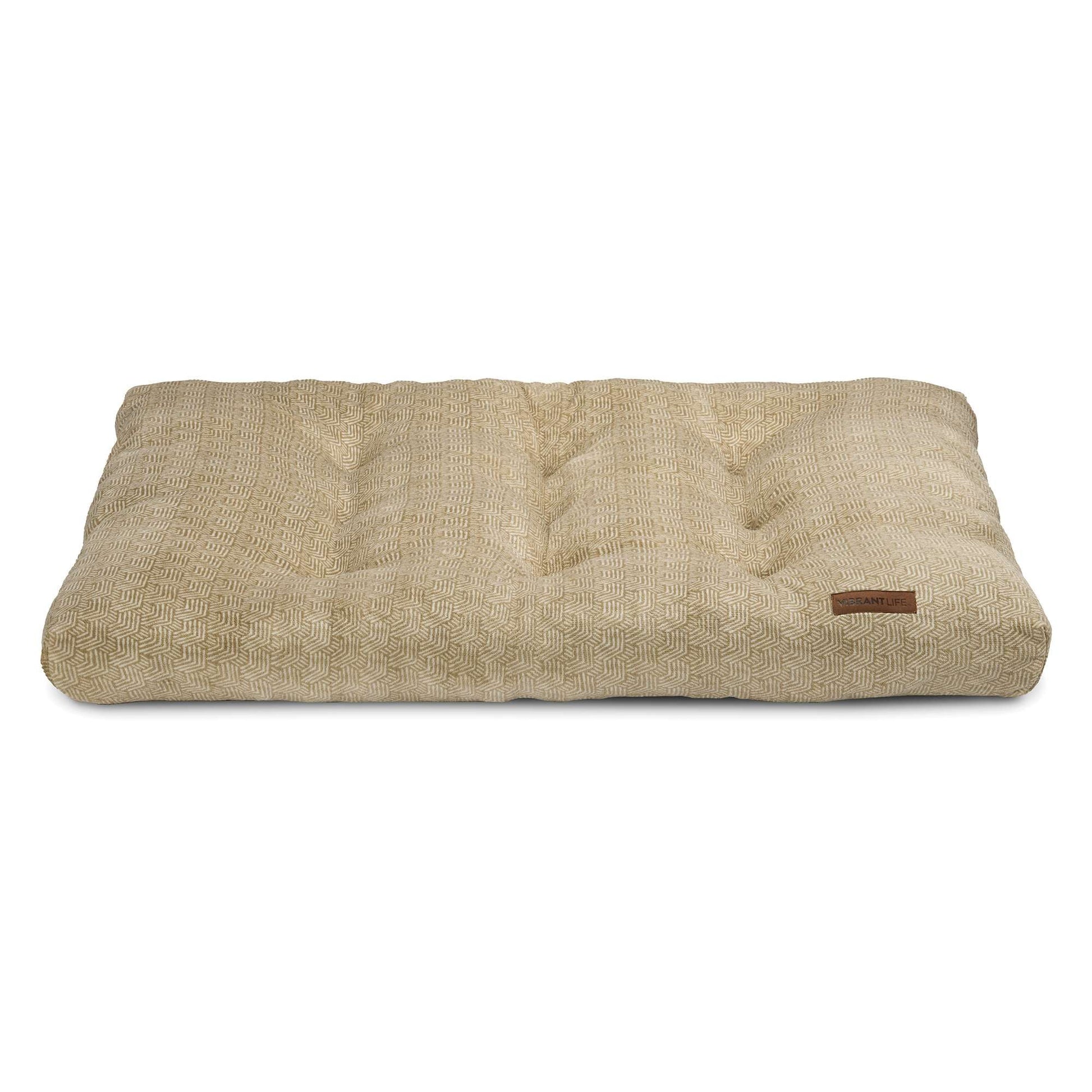 Bed for Dogs, Tufted Plush, Machine Washable, Tan, Extra Large, 38" X 48"