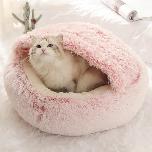 Small Dog Bed for Small Dogs Washable - round Cat Beds for Indoor Cats, round Winter Warm Pet Bed for Puppy and Kitten with Slip-Resistant Bottom, 15Inches