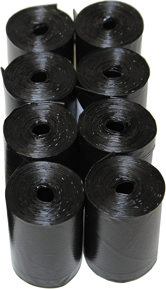 120 Easy Open & Strong Leak-Proof Poop Bags Dog Waste Bags 13.25 X 9" Made in USA .Bags Are Easier to Tie than Standard 12 Inch Bags (Black)