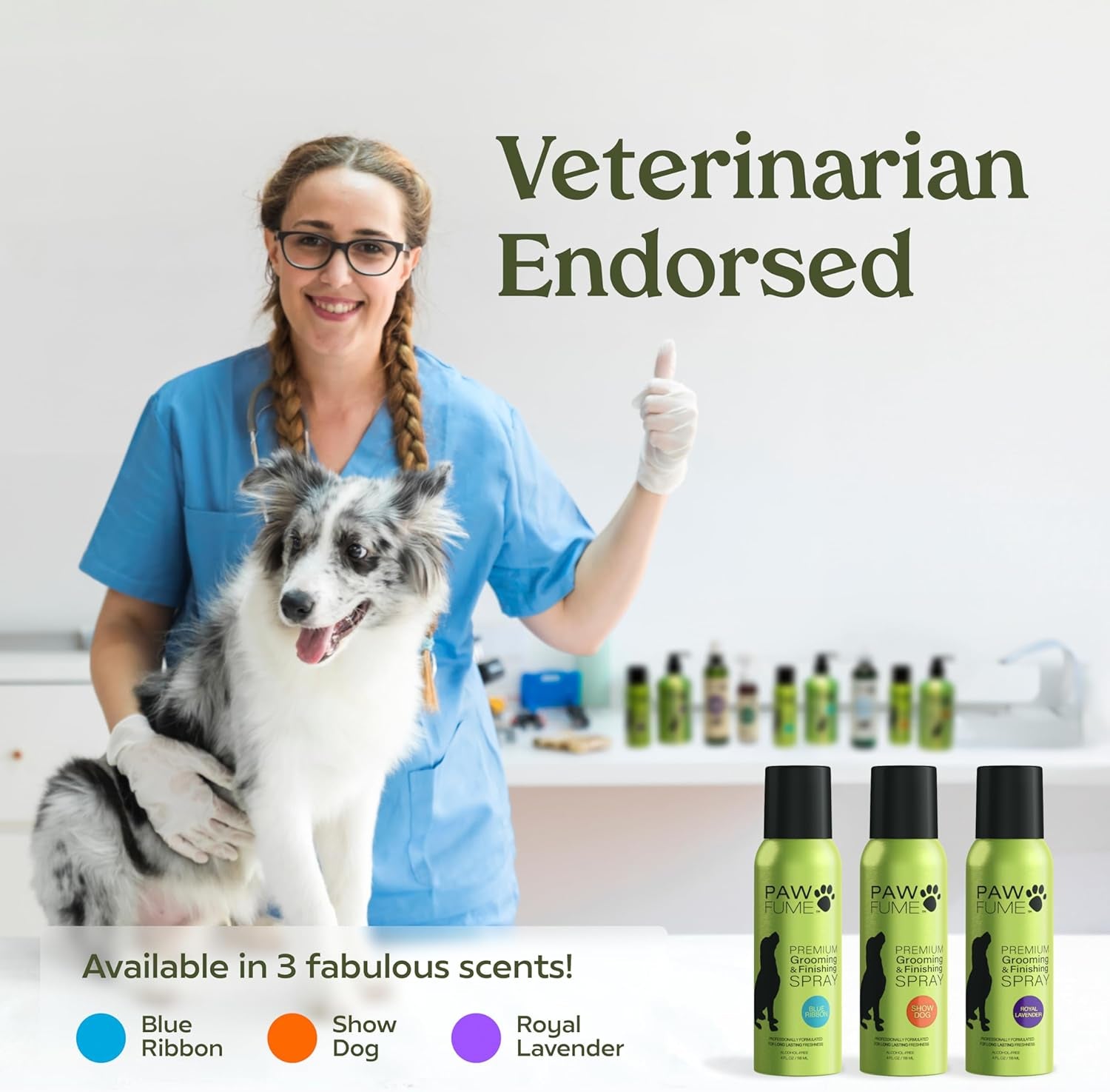 PAWFUME Royal Lavender Dog Detangler Spray - Hypoallergenic & Alcohol-Free for Luxurious Coat Care and Easy Grooming