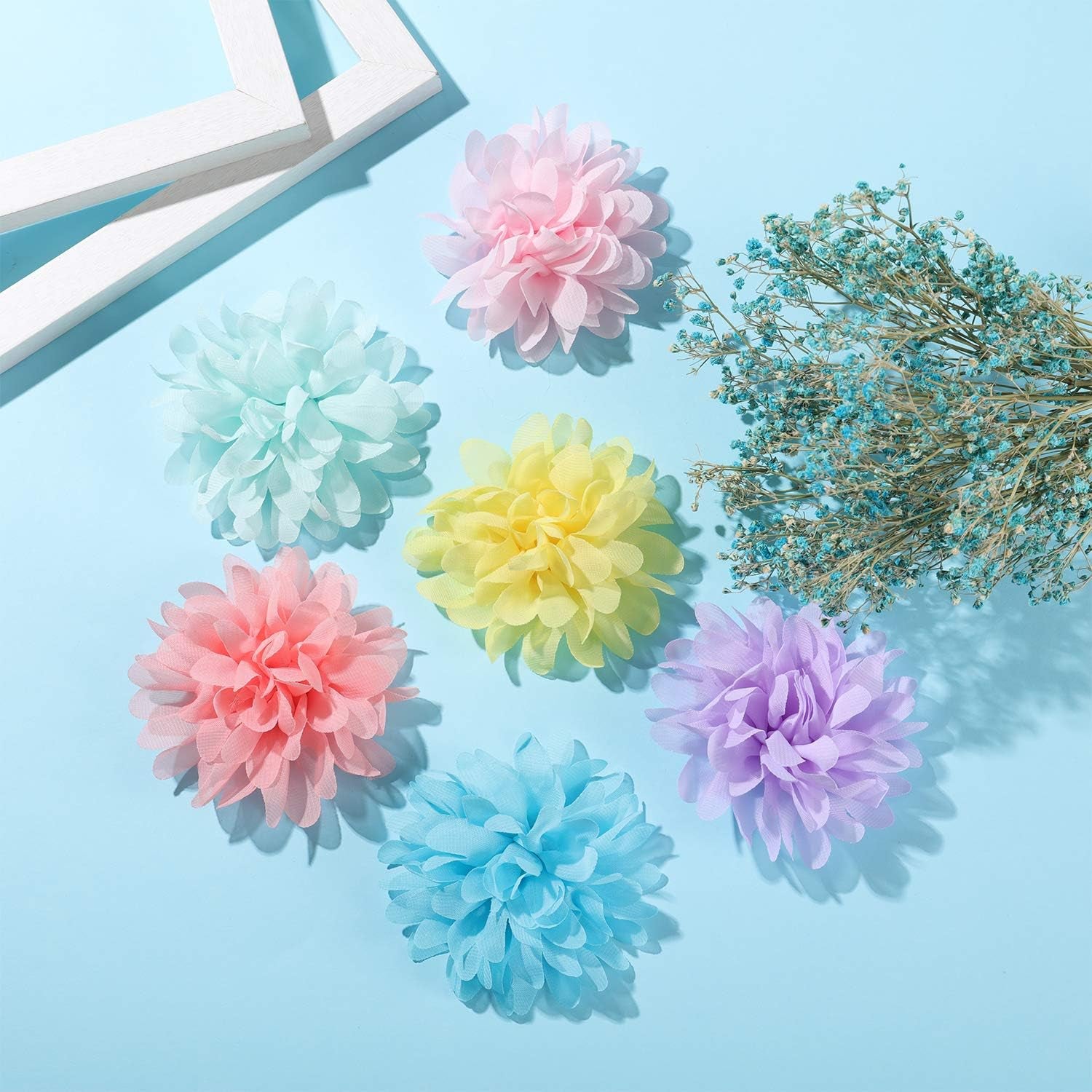 20 Pcs 12 Cm/ 4. 7 Inch Pet Flower Collar Bow Dog Collar Dog Flower Accessory Multi Color Soft Chiffon Bow Tie Charms for Puppy Grooming Accessories