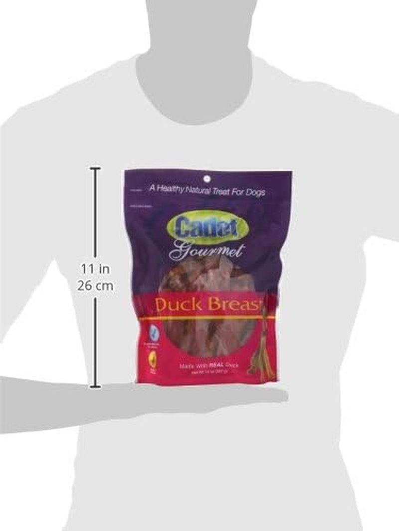 Gourmet Duck Breast Jerky Dog Treats, Healthy, Long-Lasting High-Protein Training Treats for Small & Large Dogs, 14 Oz.