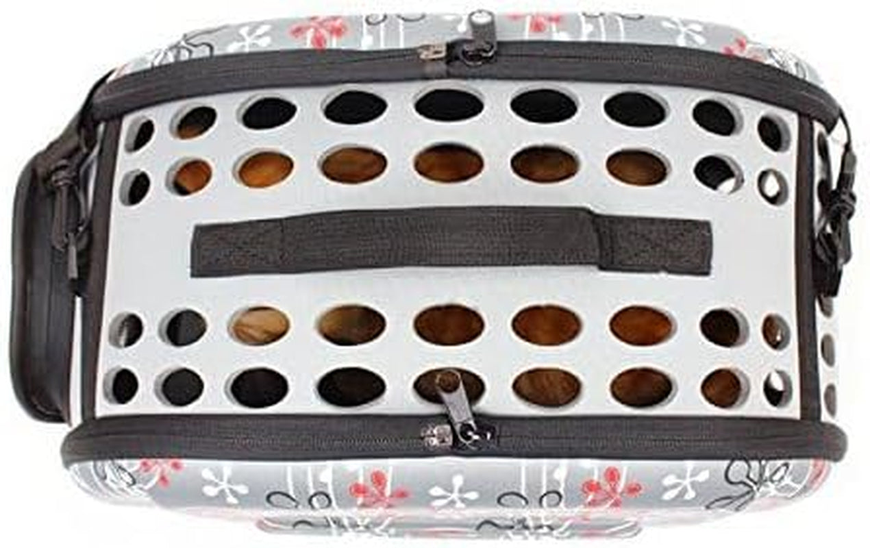 Foldable Pet Dog Cat Carrier Cage Collapsible Travel Kennel - Portable Pet Carrier Outdoor Shoulder Bag for Puppy Dog Cat Small Medium Large Animal (M, Grey)