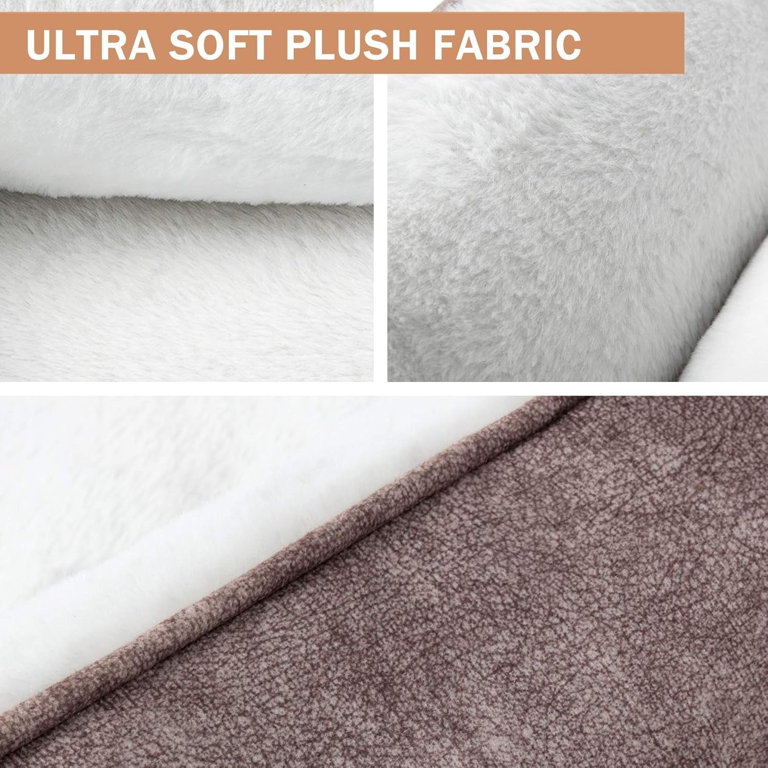 Cozy and Durable 30" Rectangle Washable Dog Bed for Medium to Large Dogs - Stylish Brown Design