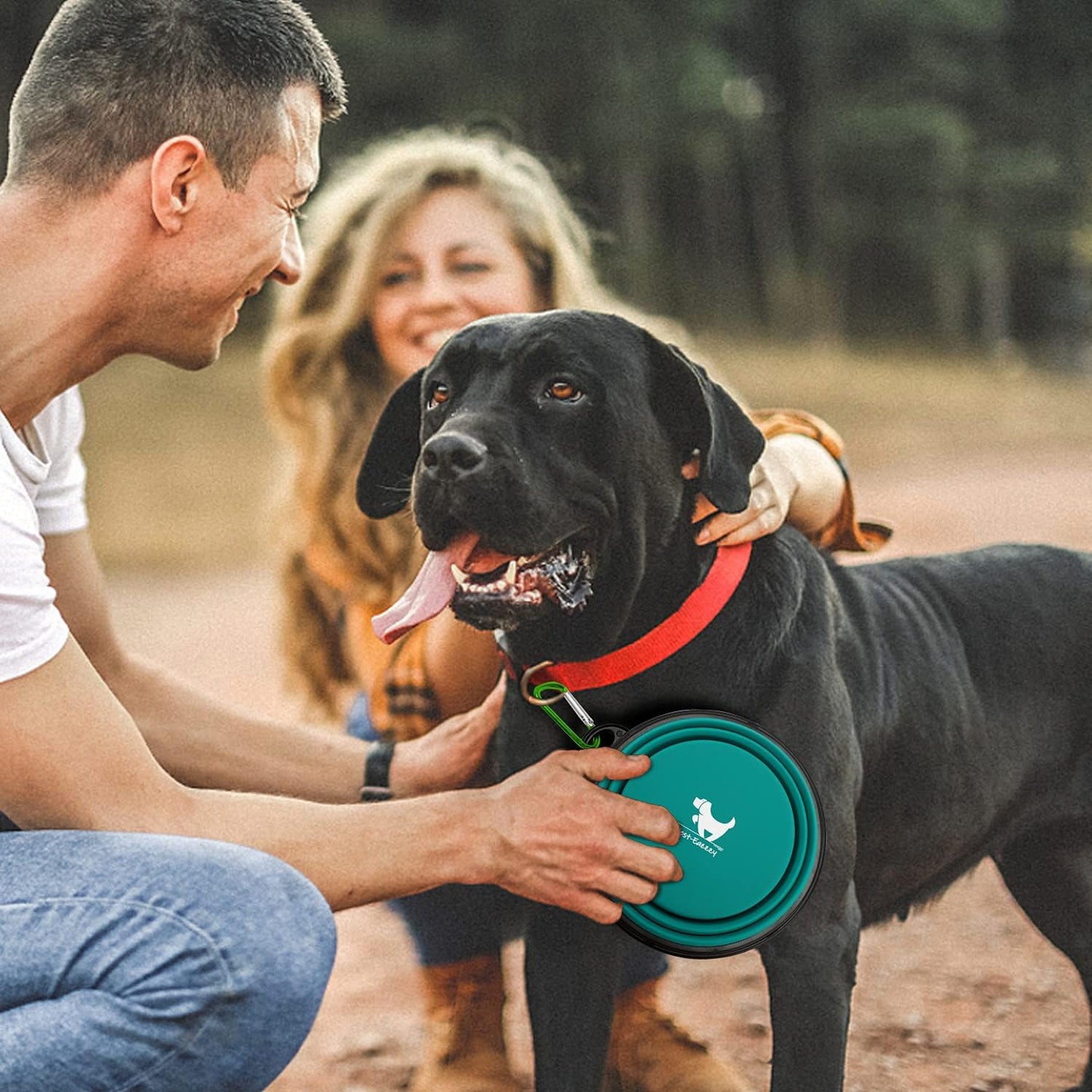 Large Collapsible Dog Bowls 1000 Ml, 2-Pack Dog Portable Water Bowl for Dogs Cats Pet Foldable Feeding Watering Dish for Traveling Camping Walking with 2 Carabiners, BPA Free