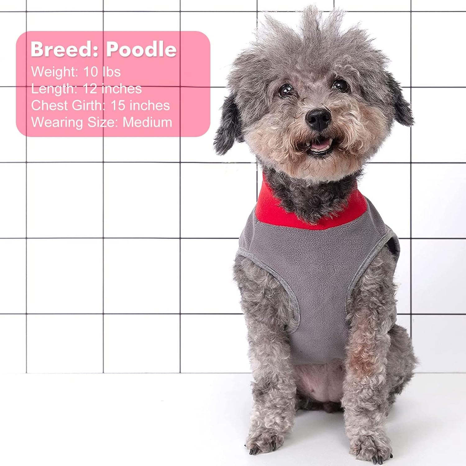 Cozy & Stylish 2-Pack Reflective Fleece Dog Sweaters - Stretchy Pullovers for Small Dogs & Cats in Grey & Red