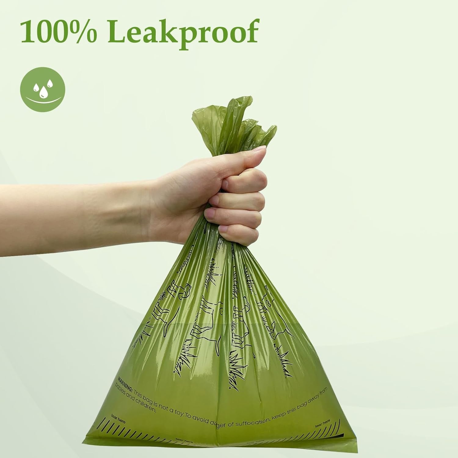 240 Count 13” X 9”Dog Poop Bags Rolls, Leakproof Strong & Sturdy Waste Bags for Doggie Cat Pet