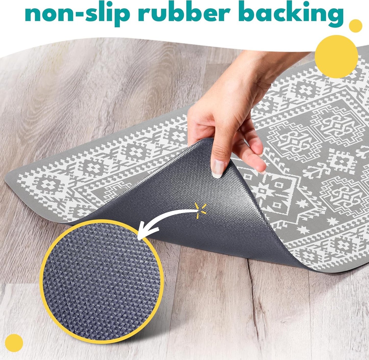 Large Dog Mat for Food and Water, Cat Feeding Mat | Large Waterproof Dog Bowl Mat | Non-Slip Pet Food Mat for Floors | Pet Mats for Food and Water | Easy to Clean