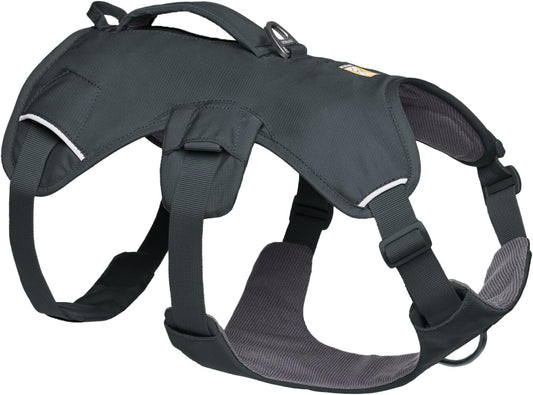 , Web Master, Multi-Use Support Dog Harness, Hiking and Trail Running, Service and Working, Everyday Wear, Basalt Gray, Large/X-Large